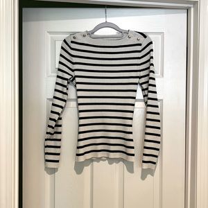 NWOT H&M navy and white striped sweater - S